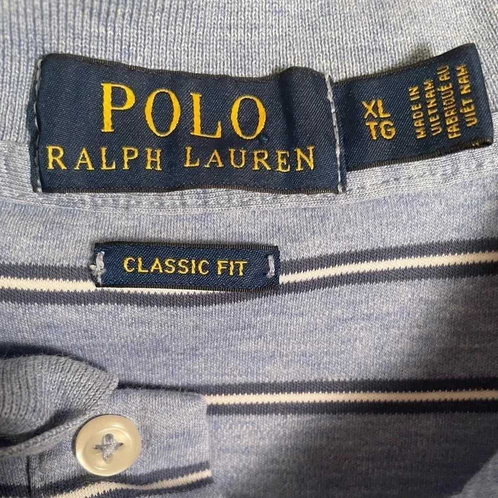 Polo Ralph Lauren Blue Striped Shirt, Size XL Classic fit - Picture 4 of 4